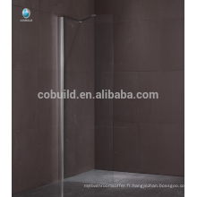 K-563 alibaba chine marcher dans douche douche baignoire écran sans cadre unique porte verre douche écran